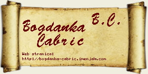 Bogdanka Čabrić vizit kartica